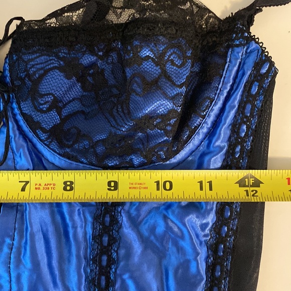 DBF Royal Blue Lace Corset Teddy - Picture 9 of 10